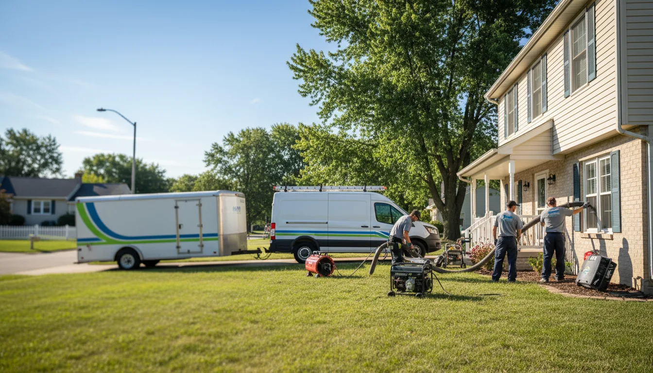 Flooded Basement Restoration And Cleanup With Repair in Bryant, IN near me